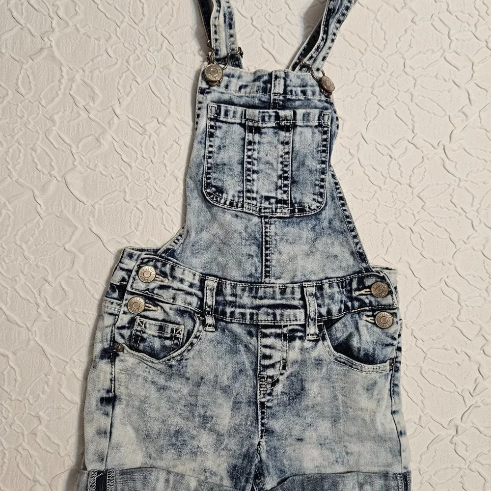 Girls Justice denim overalls size 7